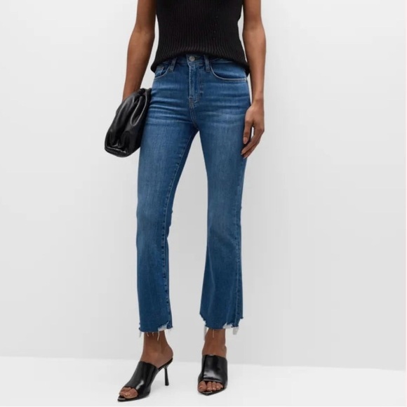Frame Le Crop Mini Boot Jeans in Jetty Modern Chew Wash Size 27 - Picture 1 of 12